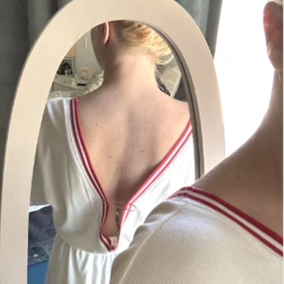 White and Red Women's Jumpsuit - Picture 13 of 15